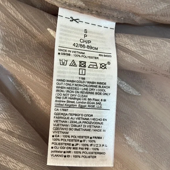 Banana Republic Sheer Metallic Button Down Blouse - Picture 4 of 5